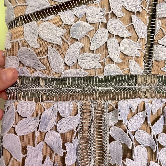 Self-Portrait light purple lace midi dress - Picture 5 of 8